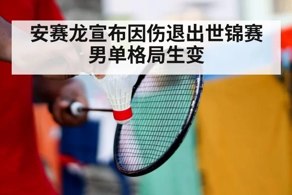 安赛龙宣布因伤退出世锦赛 男单格局生变
